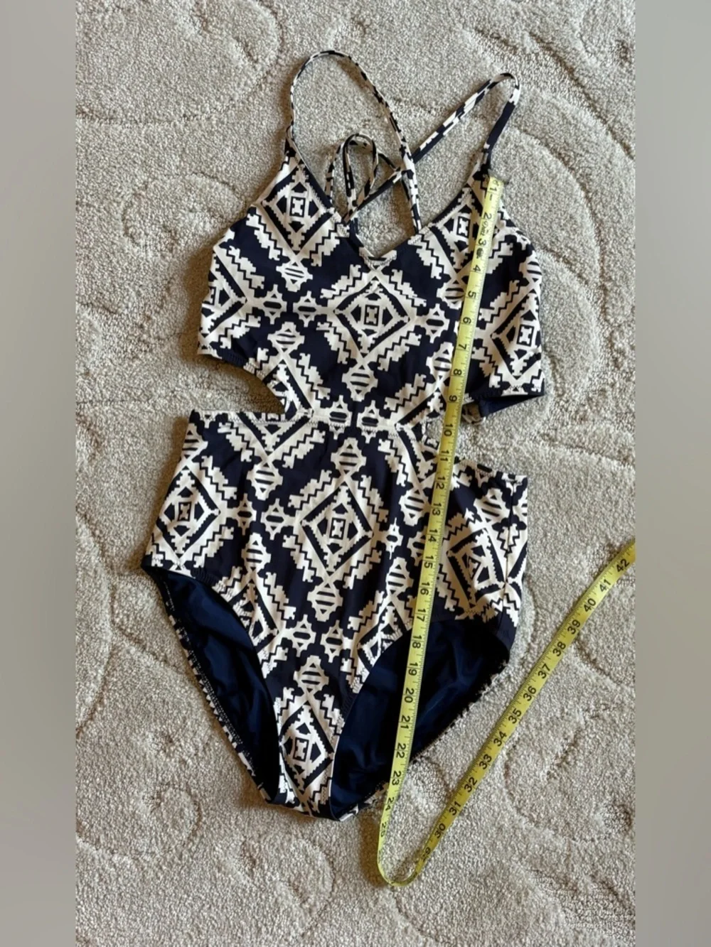 Tory Burch Geometric Cutout One-Piece Swimsuit